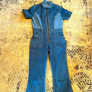 Fashion Nova Blue Denim Jumpsuit